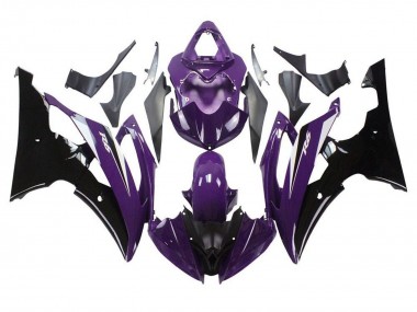 2008-2016 Yamaha YZF R6 Motorcycle Fairings - Purple Glossy Black