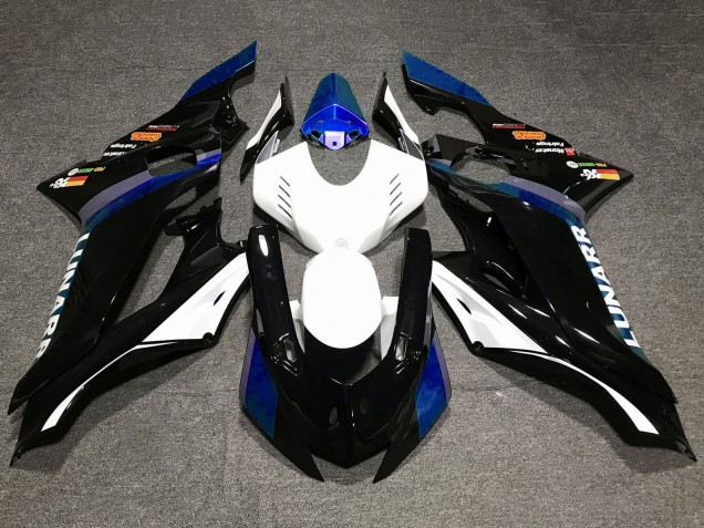 2017-2023 Yamaha YZF R6 Motorcycle Fairings - White Blue Glossy Black