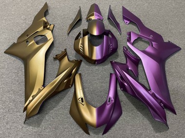2017-2023 Yamaha YZF R6 Motorcycle Fairings - Matte Gold Purple Split