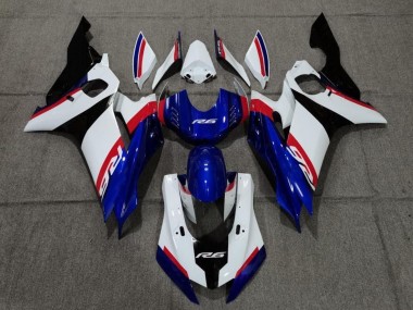 2017-2023 Yamaha YZF R6 Motorcycle Fairing - White Red Blue Black