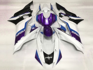 2017-2023 Yamaha YZF R6 Motorcycle Fairing - White Blue Purple Black