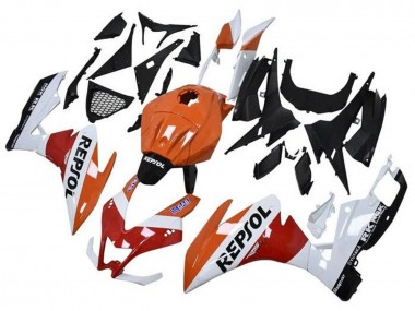2012-2018 Aprilia RS4 50 125 Motorcycle Fairings - Orange White Red Glossy Black Repsol