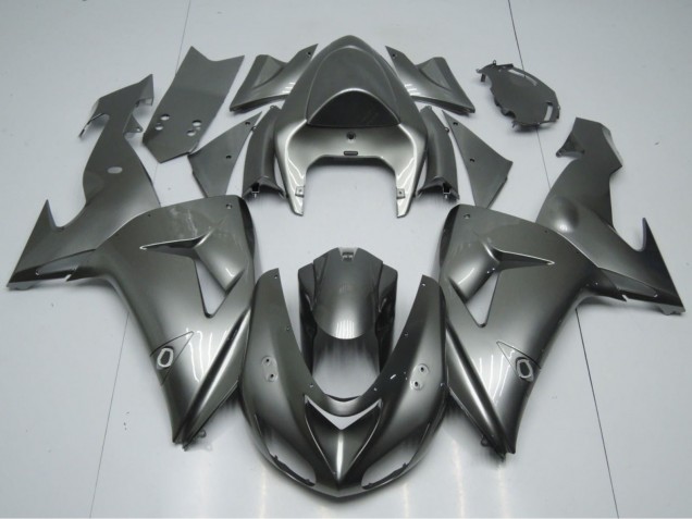 2006-2007 Kawasaki ZX10R Motorcycle Fairings - Glossy Grey