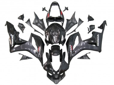 2007-2008 Honda CBR600RR Motorcycle Fairings - Grey Glossy Black with Decals