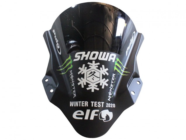 2018-2024 Kawasaki EX400 Motorcycle Fairings - Matte Black Green Monster Showr Snow