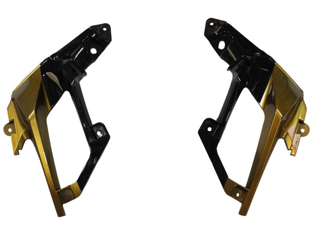 2018-2024 Kawasaki EX400 Motorcycle Fairings - Gold Glossy Black