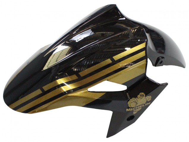 2018-2024 Kawasaki EX400 Motorcycle Fairings - Gold Glossy Black