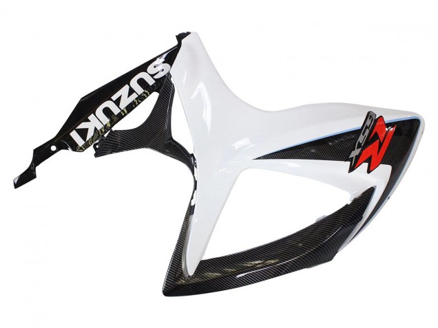 2006-2007 Suzuki GSXR 600/750 Motorcycle Fairings - Black White Carbon Fiber Style