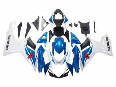 2011-2024 Suzuki GSXR 600/750 Motorcycle Fairings - Blue White