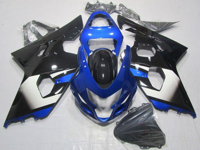 2004-2005 Suzuki GSXR 600 Motorcycle Fairings - Blue White Black