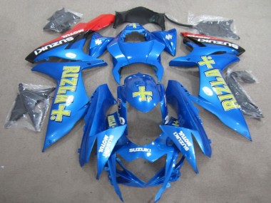 2011-2024 Suzuki GSXR 600 Motorcycle Fairings - Blue Gold Rizla