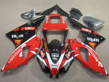 1998-1999 Yamaha YZF R1 Motorcycle Fairings - Red White Black Santander