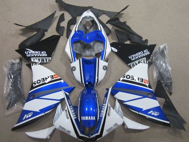 2000-2001 Yamaha YZF R1 Motorcycle Fairings - White Blue Black ENEOS
