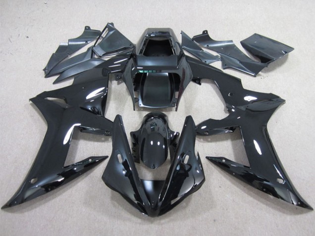 2002-2003 Yamaha YZF R1 Motorcycle Fairings - Glossy Black Plain