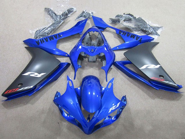 2007-2008 Yamaha YZF R1 Motorcycle Fairings - Blue Matte Black