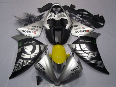2012-2014 Yamaha YZF R1 Motorcycle Fairings - Silver Black IVECO Yamalube ENEOS Monster