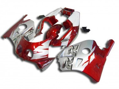 Online 1990-1998 Honda CBR250RR Fairings - Silver Red and White