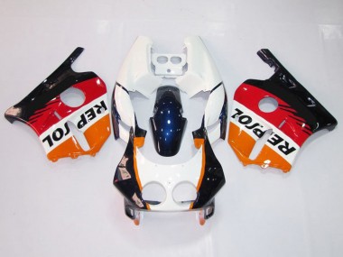 Online 1990-1998 Honda CBR250RR Fairings - White Repsol