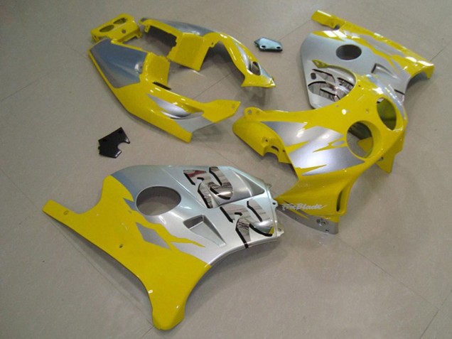 Online 1990-1998 Honda CBR250RR Fairings - Yellow Silver Online 1990-1998 Honda CBR250RR Fairings - Yellow Silver