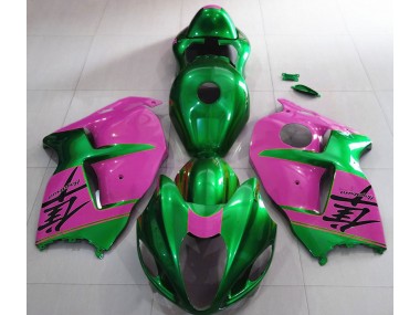 Online 1997-2007 Suzuki GSXR 1300 Fairings - Gloss Green and Pink