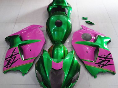 Online 1997-2007 Suzuki GSXR 1300 Fairings - Gloss Green and Pink