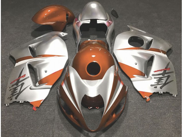 Online 1997-2007 Suzuki GSXR 1300 Fairings - Gloss Orange and Silver Online 1997-2007 Suzuki GSXR 1300 Fairings - Gloss Orange and Silver