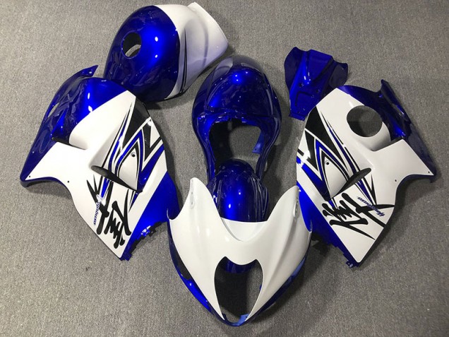 Online 1997-2007 Suzuki GSXR 1300 Fairings - Gloss White & Blue