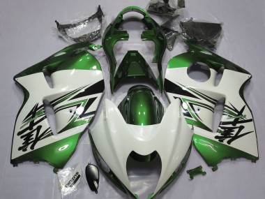 Online 1997-2007 Suzuki GSXR 1300 Fairings - Gloss White & Green