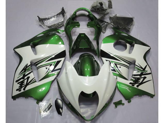 Online 1997-2007 Suzuki GSXR 1300 Fairings - Gloss White & Green