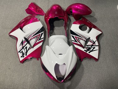 Online 1997-2007 Suzuki GSXR 1300 Fairings - Gloss White & Pink