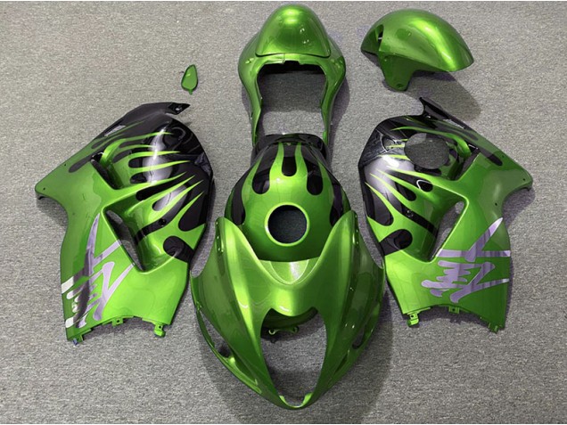 Online 1997-2007 Suzuki GSXR 1300 Fairings - Green and Black Online 1997-2007 Suzuki GSXR 1300 Fairings - Green and Black