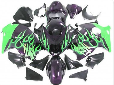 Online 1997-2007 Suzuki GSXR 1300 Fairings - Green Flame