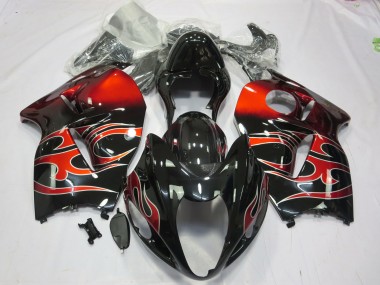 Online 1997-2007 Suzuki GSXR 1300 Fairings - Red Swirl