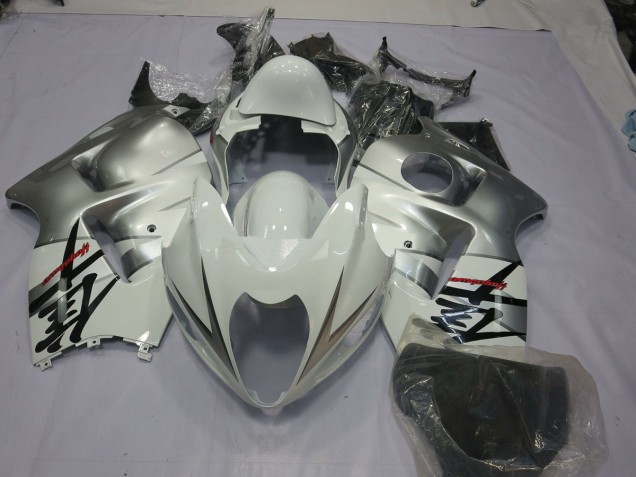 Online 1997-2007 Suzuki GSXR 1300 Fairings - Silver White Online 1997-2007 Suzuki GSXR 1300 Fairings - Silver White