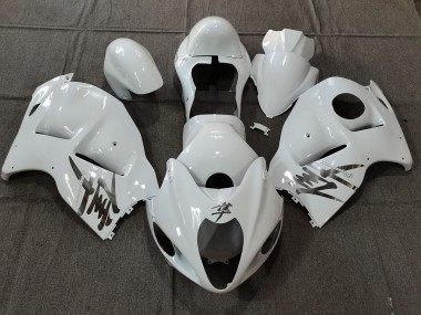 Online 1997-2007 Suzuki GSXR 1300 Fairings - White Gloss OEM Style with Silver Decals