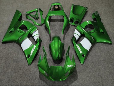 Online 1998-2002 Yamaha R6 Fairings - Deep Green & White