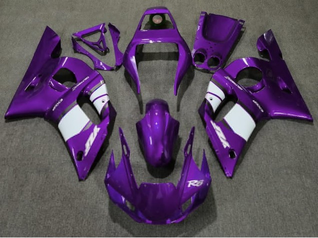 Online 1998-2002 Yamaha R6 Fairings - Deep Purple & White Online 1998-2002 Yamaha R6 Fairings - Deep Purple & White