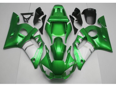 Online 1998-2002 Yamaha R6 Fairings - Green & White