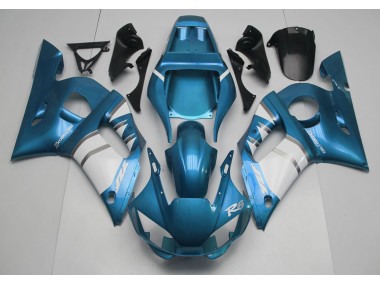 Online 1998-2002 Yamaha R6 Fairings - Light Blue & White