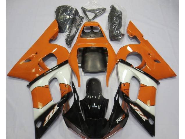 Online 1998-2002 Yamaha R6 Fairings - Orange White and Black Online 1998-2002 Yamaha R6 Fairings - Orange White and Black