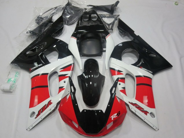 Online 1998-2002 Yamaha R6 Fairings - Red White Design Online 1998-2002 Yamaha R6 Fairings - Red White Design