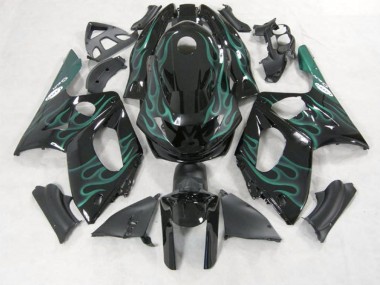 Online 1998-2007 Yamaha YZF600 Fairings - Emerald Green Flame