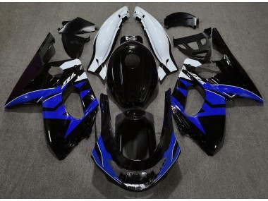 Online 1998-2007 Yamaha YZF600 Fairings - Gloss Black Blue and White