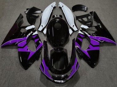 Online 1998-2007 Yamaha YZF600 Fairings - Gloss Black Purple and White