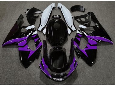Online 1998-2007 Yamaha YZF600 Fairings - Gloss Black Purple and White