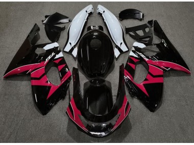 Online 1998-2007 Yamaha YZF600 Fairings - Gloss Black Red and White
