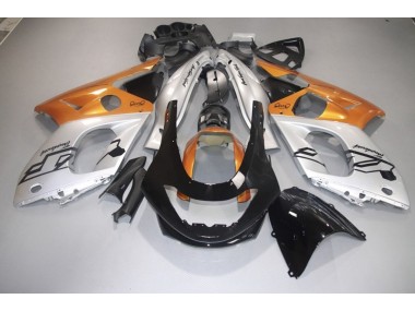 Online 1998-2007 Yamaha YZF600 Fairings - Gloss Orange Silver and Black