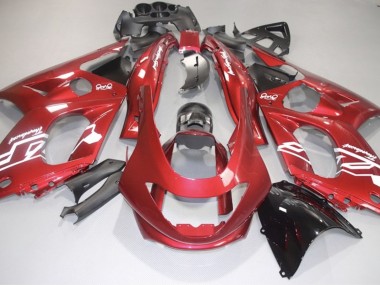Online 1998-2007 Yamaha YZF600 Fairings - Gloss Red and White Decals