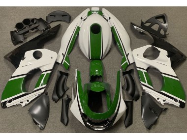 Online 1998-2007 Yamaha YZF600 Fairings - Gloss White and Dark Green
