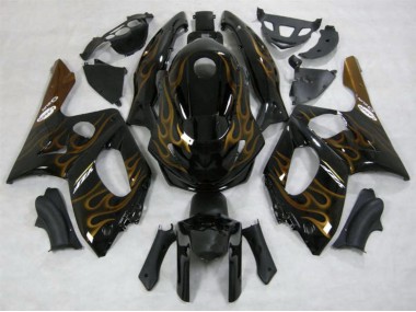 Online 1998-2007 Yamaha YZF600 Fairings - Gold Flame Gloss